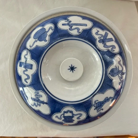 Vintage Antique Blue and White Chinese Ceramic Pot - Picture 2 of 6